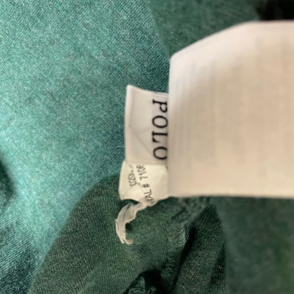 Polo Ralph Lauren Mens XL Green 1/4 Zip Long Sleeve Pullover Sweater - Picture 9 of 9